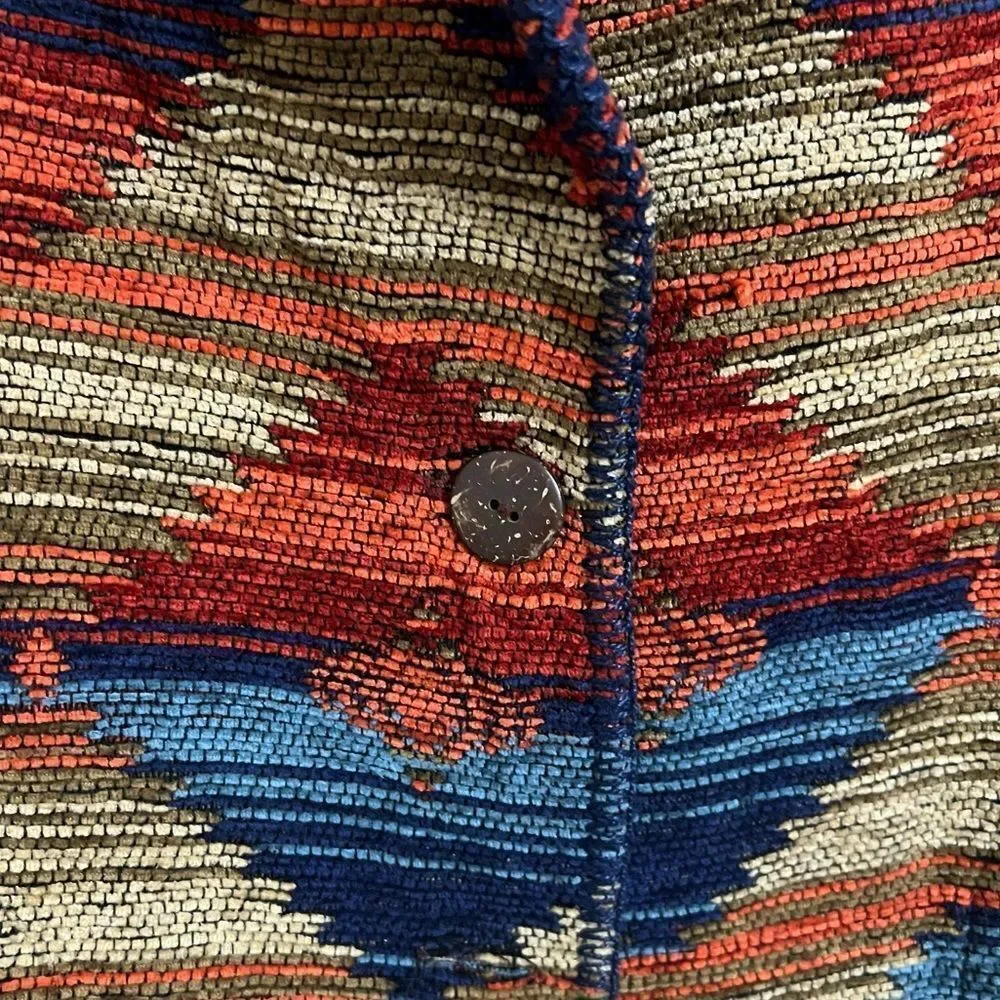 Vintage Coldwater Creek Bohemian Aztec Southwestern Blanket Jacket Size Petite S